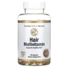 Мультивитамины для волос, Hair Multivitamin California Gold Nutrition, 90 желатиновых капсул