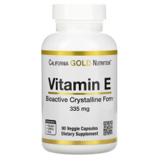 Витамин E 335 мг 500 МЕ, биоактивный, California Gold Nutrition Bioactive Vitamin E, 90 капсул