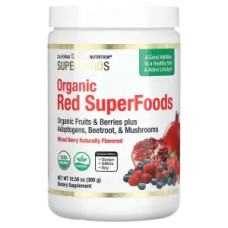 Красные суперфуды, смесь ягод Organic Red Superfoods California Gold Nutrition SUPERFOODS, 300 г