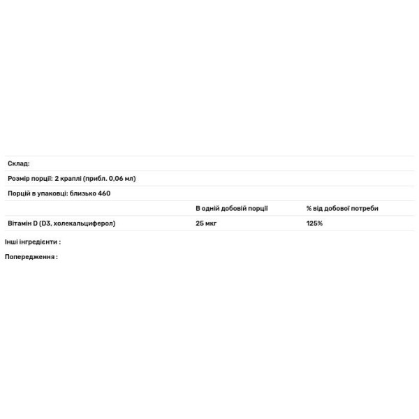 Вітамін D3, Vitamin D3 Liquid, California Gold Nutrition, рідкий, 25 мкг (1000 МО), 30 мл