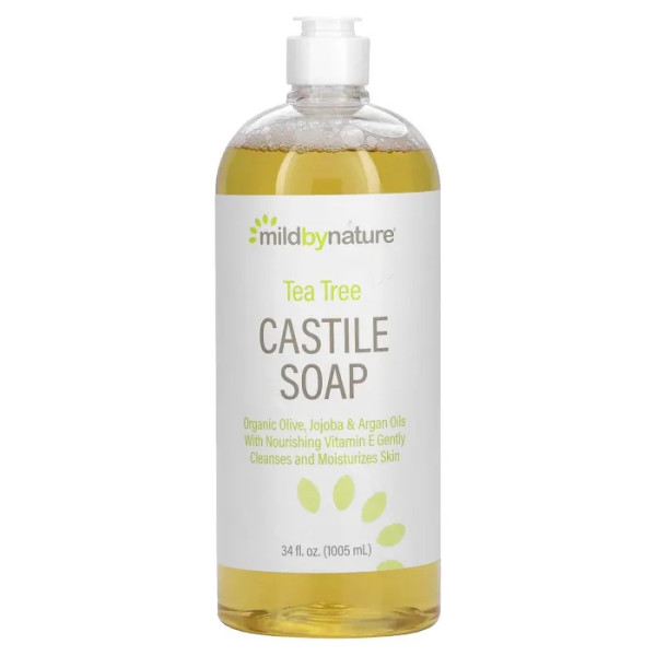 Мило кастильське, Tea Tree Castile Soap, Mild By Nature, з чайним деревом, 1005 мл