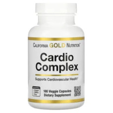 Підтримка серцево-судинної системи, Cardio Complex California Gold Nutrition, 180 рослинних капсул