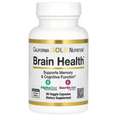 Здоровье мозга, California Gold Nutrition Brain Health, 60 веганских капсул