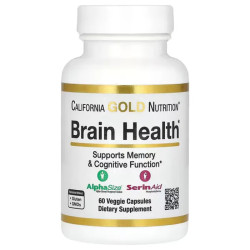 Здоровье мозга, California Gold Nutrition Brain Health, 60 веганских капсул