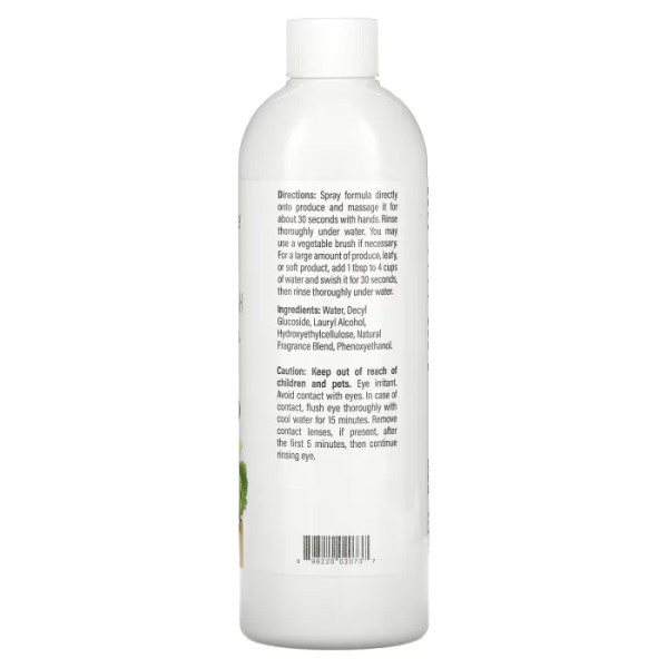 Рідина для миття фруктів та овочів, Fruit and Vegetable Wash, Mild By Nature, 473 мл