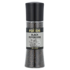 Чорний перець горошком, у млині, California Gold Nutrition FOODS Black Peppercorns Grinder, 170 г