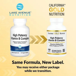 Вітамін B-комплекс високої ефективності, California Gold Nutrition High Potency Vitamin B Complex, з тіаміном HCl, ніацином, пантотеновою кислотою та інозитолом, 90 вегетаріанських капсул
