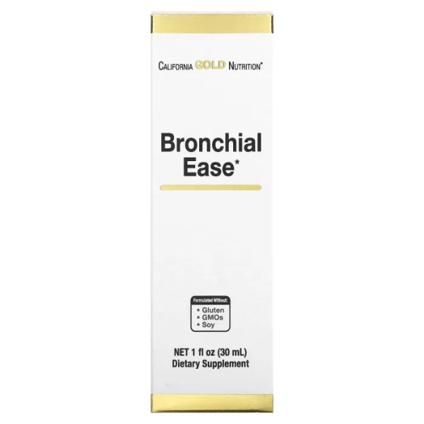 Підтримка дихальної системи та легень, Bronchial Ease, California Gold Nutrition, 30 мл