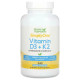 Вітаміни D3+K2, Vitamins D3+K2, Super Nutrition, 240 вегетаріанських капсул