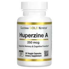 Гуперзин A 250 мкг, Huperzine A California Gold Nutrition, 90 веганских капсул