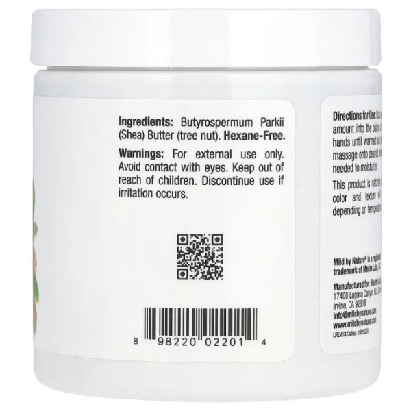 Олія ши, Moisturizing Shea Butter, Mild By Nature, зволожуюча, 198 г