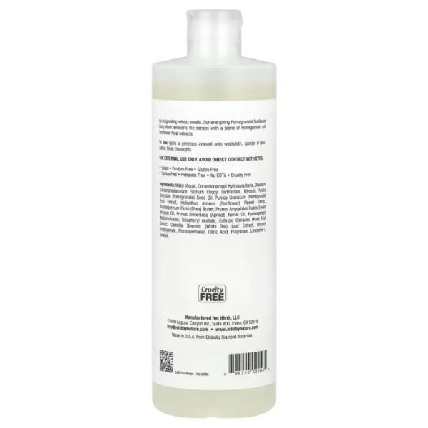 Гель для душу, Pomegranate Sunflower Body Wash, Mild By Nature, Nature's Gate, з гранатом та соняшником, 473 мл