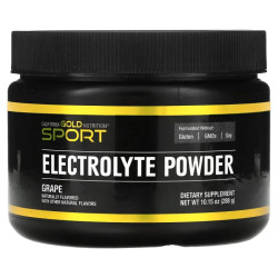 Електроліти порошок смаку винограду, California Gold Nutrition SPORT - Electrolyte Powder, 288 г