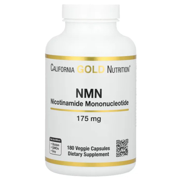 Нікотинамід мононуклеотид, NMN, California Gold Nutrition, 175 мг, 180 вегетаріанських капсул