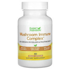 Грибной иммунный комплекс, Super Nutrition Mushroom Immune Complex, 60 растительных капсул