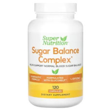 Підтримка цукру в крові, Super Nutrition Sugar Balance Complex, 120 рослинних капсул