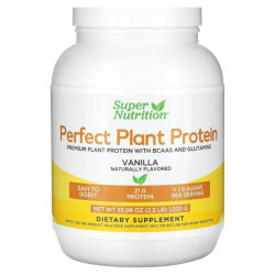 Протеїн рослинний, Super Nutrition Perfect Plant Protein, смак ваніль, 1020 г