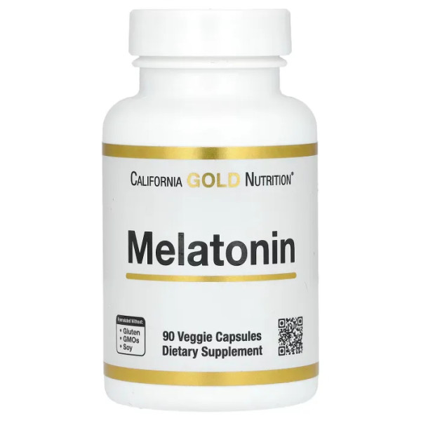 Мелатонін, Melatonin, California Gold Nutrition, 3 мг, 90 капсул