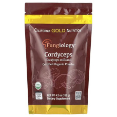 Кордіцепс органічний порошок, Каліфорнія Gold Nutrition Fungiology Certified Organic Cordyceps Militaris Powder, 120 г