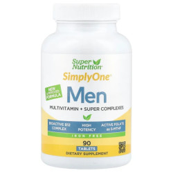 Мультивітаміни для чоловіків без заліза, Super Nutrition Men's Multivitamin with Super Adaptogens, Greens, Spices, & Antioxidant, 90 таблеток