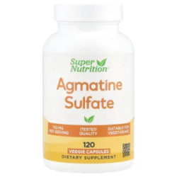 Агматин сульфат 750 мг, Super Nutrition Agmatine Sulfate, 120 растительных капсул