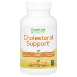 Поддержка холестерина, Cholesterol Support Super Nutrition, 90 растительных капсул