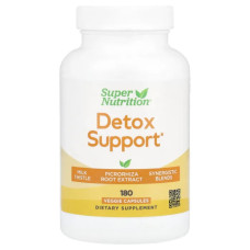 Детокс поддержка печени, Super Nutrition Detox Support, 180 растительных капсул