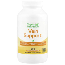 Підтримка вен, Super Nutrition Vein Support, 250 рослинних капсул