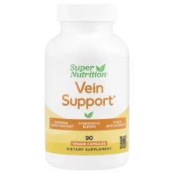 Підтримка вен, Super Nutrition Vein Support, 90 рослинних капсул