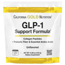 Морський колаген, підтримка GLP-1, без ароматизаторів, GLP-1 Support Formula California Gold Nutrition, для суглобів шкіри волосся та нігтів, 410 г
