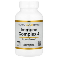 Иммунный комплекс с витаминами C и D, цинком и селеном, California Gold Nutrition Immune Complex 4, 60 растительных капсул