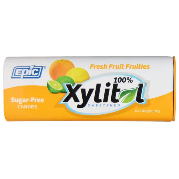 Льодяники з ксилітом, Fresh Fruit Fruities, Epic Dental, 30 г