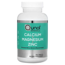 Кальцій магній цинк, Calcium+Magnesium+Zinc Qunol, 180 таблеток