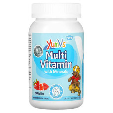 Мультивітаміни з мінералами для дітей, Multi Vitamin with Minerals Yum-V's, фруктові смаки, 60 желе