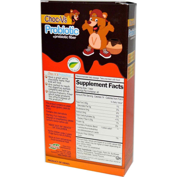 Пробіотик, Probiotic + Prebiotic Fiber, Yum-V's, для дітей, 40 ведмежат