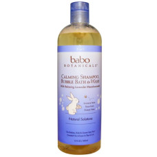 Дитячий шампунь 3 в 1 Перлинна ванна, Babo Botanicals Shampoo, Bubble Bath & Wash, 450 мл.