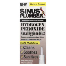 Назальний спрей для гігієни носа з перекисом водню, Sinus Plumber Hydrogen Peroxide Nasal Hygiene Mist Greensations, 30 мл