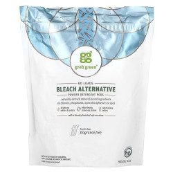 Отбеливатель для вещей без хлора, Bleach Alternative GrabGreen, 60 порций, без запаха, 900 г