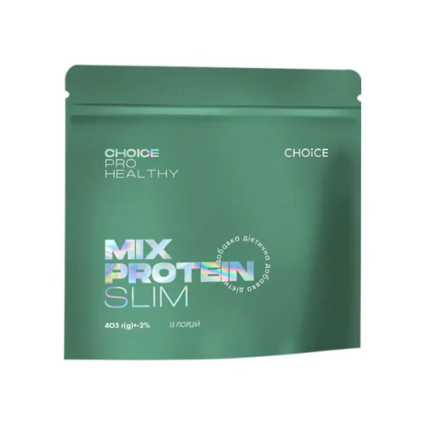 Протеїновий коктейль, Mix Protein Slim, Сhoice Pro Healthy, для інтенсивного зниження ваги та покращення форм тіла, 405 г