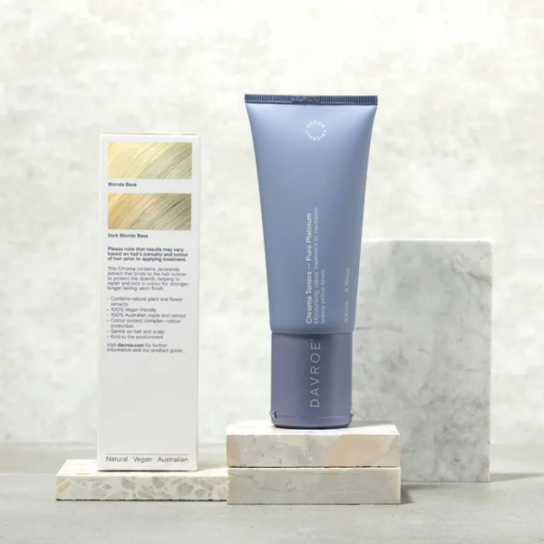 Бальзам для світлого волосся, тонуючий, Chroma Colour Treatments Pure Platinum Toner, Davroe, платиновий відтінок, 200 мл