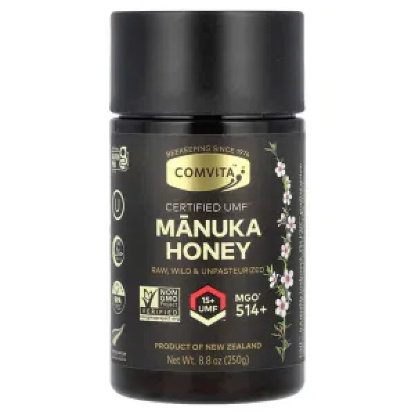 Манука мед, Manuka Honey, Comvita, UMF 15+, MGO 514+, 250 г