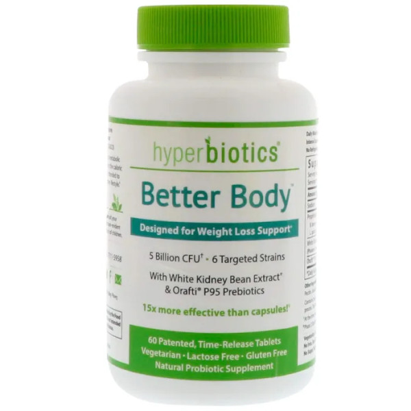 Пробіотики для управління вагою, Probiotics for Weight, Hyperbiotics, 5 млрд КУО, 60 таблеток