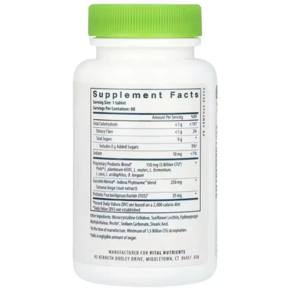 Пробіотики для чоловіків з куркуміном, PRO-Men With Curcumin Indena Phytosome™ Blend, Hyperbiotics, 5 млрд КУО, 60 таблеток з повільним вивільненням