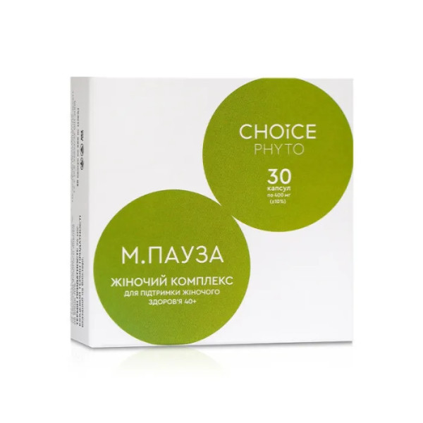 М.Пауза, підтримка при менопаузі, Choice, жіночий комплекс 40+, 30 капсул