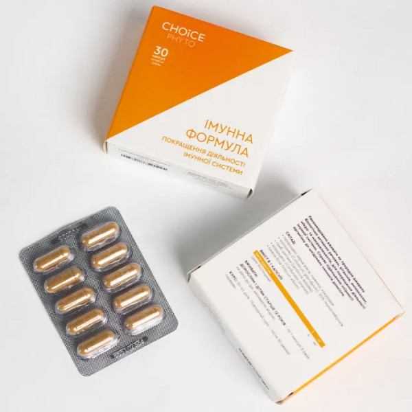 Імунна формула, Choice, покращує діяльність імунної системи, 30 капсул