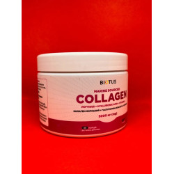 Морской коллаген с гиалуроновой кислотой и витамином C 5000 мг, Biotus Marine Sourced Collagen Peptid + Hyaluronic Acid + Vitamin C, 206 г