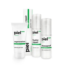 Набір зволоження та відновлення для тьмяної шкіри, Piel Cosmetics, гель маска сироватка крем для обличчя