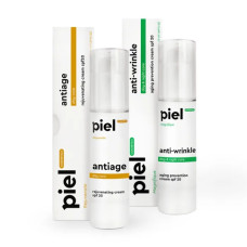 Набір «Боротьба з першими ознаками старіння», Piel Cosmetics крем проти перших зморшок + омолоджуючий крем
