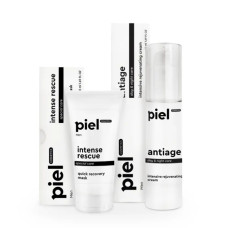 Набір антивіковий комплекс для чоловіків, Piel Cosmetics, відновлююча маска і крем омолоджуючий