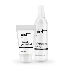 Набір «Тонізація та очищення для чоловічої шкіри. Базовий комплекс», Piel Cosmetics гель для вмивання + спрей після гоління